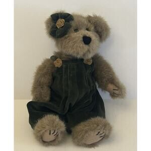 Boyds Bears Lillian K. Bearsley 10 Inch Stuffed Plush Green Romper No Tag